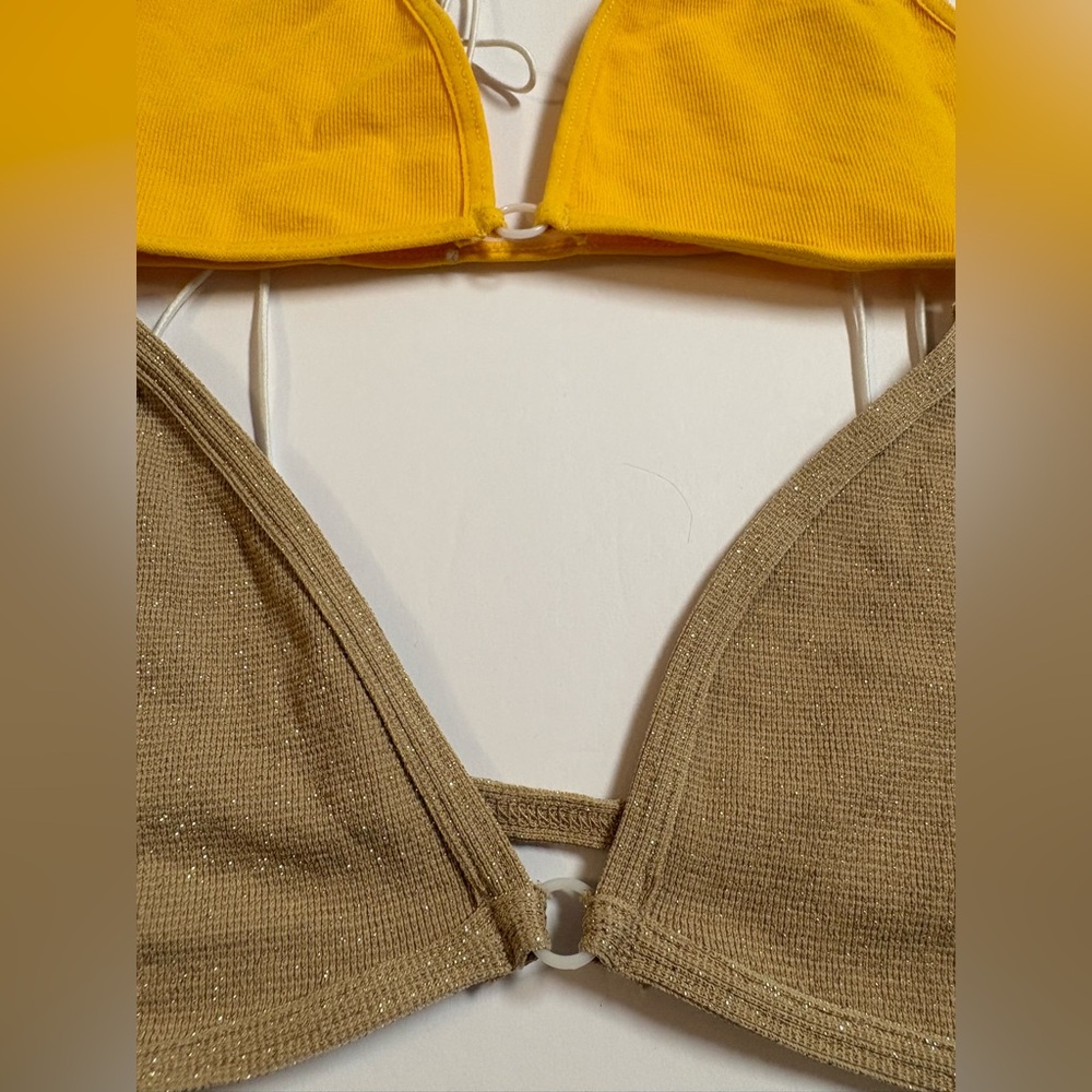 Free People pack of (2) triangle Intimates Bra M/L - Picture 2 of 7